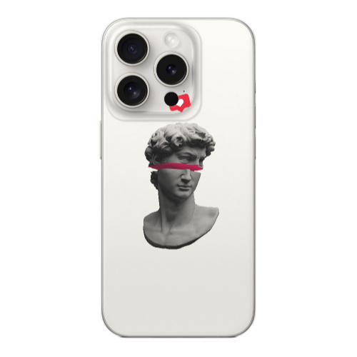 Apple iPhone 15 Pro Max Half statue Transparent Silicone TPU Θήκη