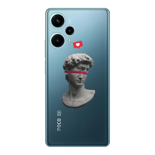 Xiaomi Poco F5 Half statue Transparent Silicone TPU Θήκη