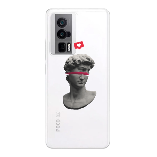 Xiaomi Poco F5 Pro Half statue Transparent Silicone TPU Θήκη