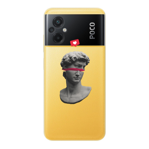 Xiaomi Poco M5 Half statue Transparent Silicone TPU Θήκη