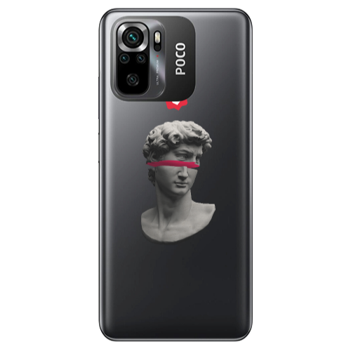 Xiaomi Poco M5 s Half statue Transparent Silicone TPU Θήκη