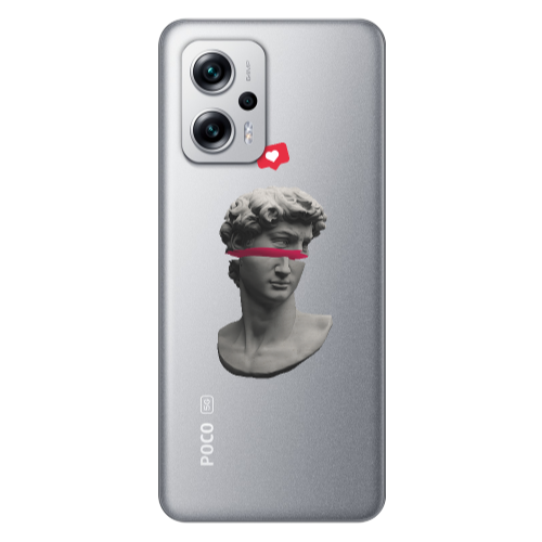 Xiaomi Poco X4 GT Half statue Transparent Silicone TPU Θήκη
