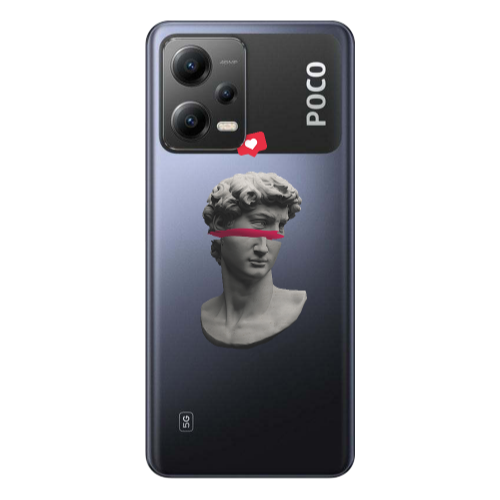 Xiaomi Poco X5 Half statue Transparent Silicone TPU Θήκη