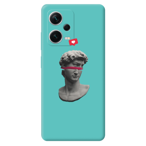 Xiaomi Poco X5 Half statue Turquoise Colored Silicone TPU Θήκη