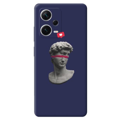 Xiaomi Poco X5 Half statue Dark blue Colored Silicone TPU Θήκη