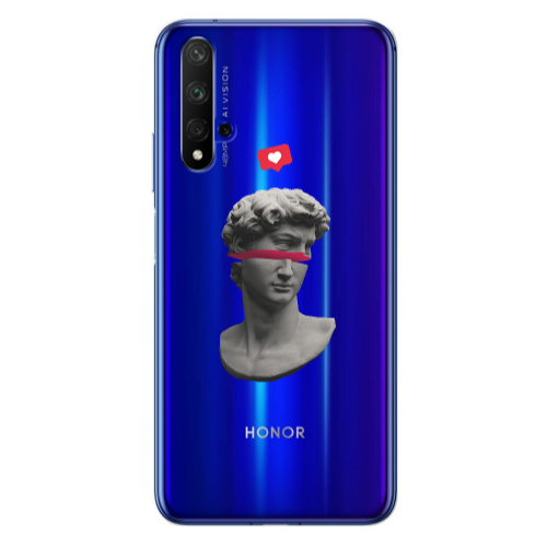 Huawei Nova 5 T Half statue Transparent Silicone TPU Θήκη