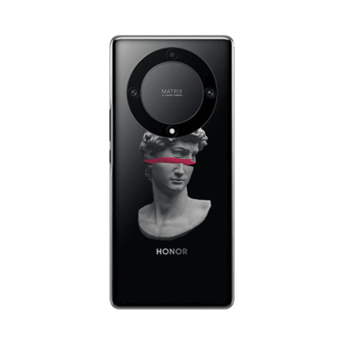 Honor Magic5 Lite 5G Half statue Transparent Silicone TPU Θήκη