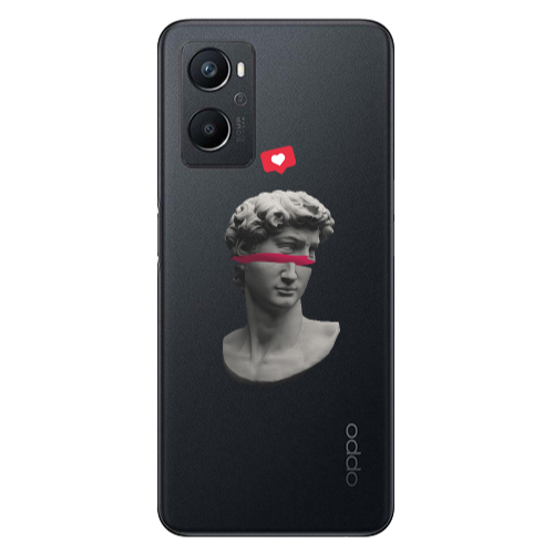 Oppo A 96 Half statue Transparent Silicone TPU Θήκη