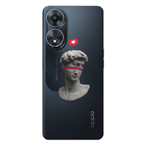 Oppo A 98 Half statue Transparent Silicone TPU Θήκη
