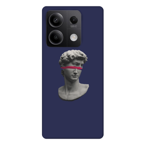 Xiaomi Redmi Note 13 5G Half statue Dark blue Colored Silicone TPU Θήκη