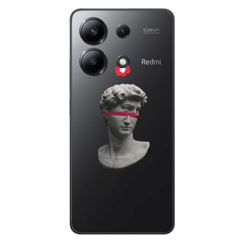 Xiaomi Redmi Note 13 4G Half statue Transparent Silicone TPU Θήκη