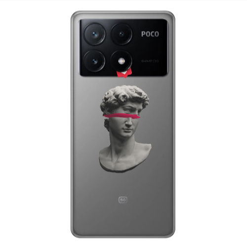 Xiaomi Poco X6Pro 5G Half statue Transparent Silicone TPU Θήκη