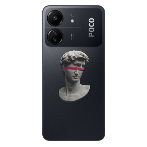 Xiaomi Poco C65 Half statue Transparent Silicone TPU Θήκη