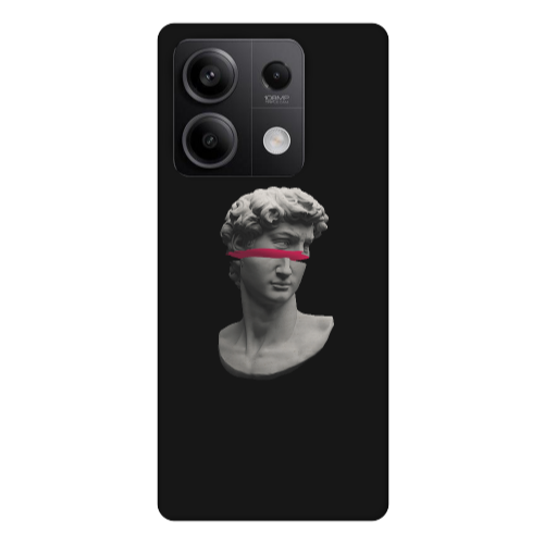 Xiaomi Redmi Note 13Pro 5G Half statue Black Colored Silicone TPU Θήκη
