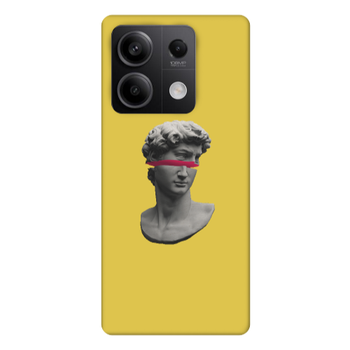 Xiaomi Redmi Note 13Pro 5G Half statue Yellow Colored Silicone TPU Θήκη