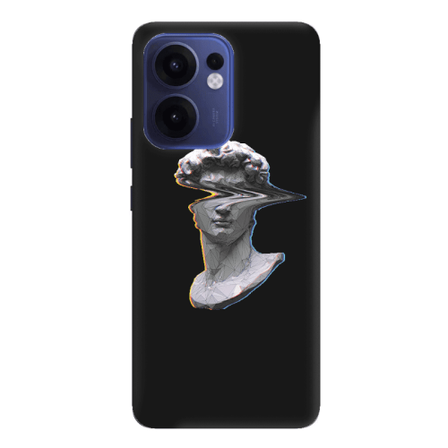 Oppo Reno13 FS Censor Black Colored Silicone TPU Θήκη