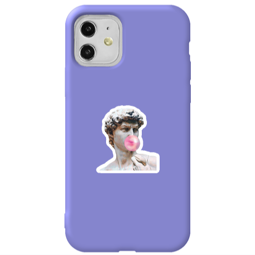 Apple iPhone 11  Bubble Purple Colored Silicone TPU Θήκη