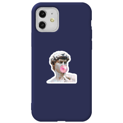 Apple iPhone 11  Bubble Dark blue Colored Silicone TPU Θήκη