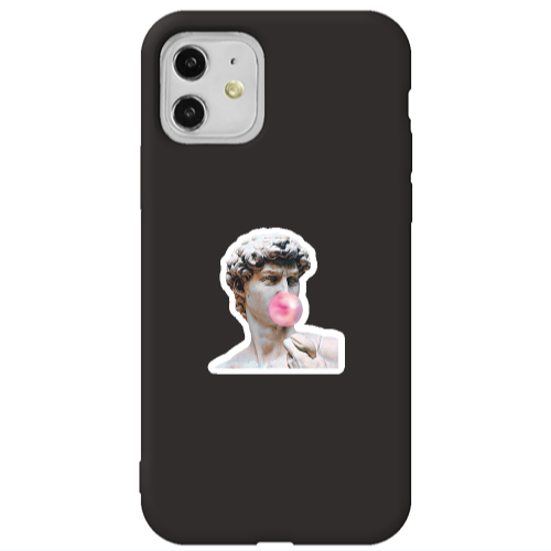 Apple iPhone 11  Bubble Black Colored Silicone TPU Θήκη