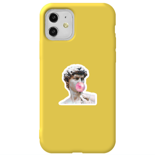 Apple iPhone 11  Bubble Yellow Colored Silicone TPU Θήκη
