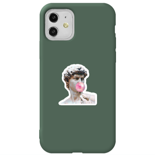Apple iPhone 11  Bubble Dark Green Colored Silicone TPU Θήκη