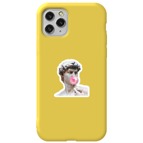 Apple iPhone 11 Pro Bubble Yellow Colored Silicone TPU Θήκη