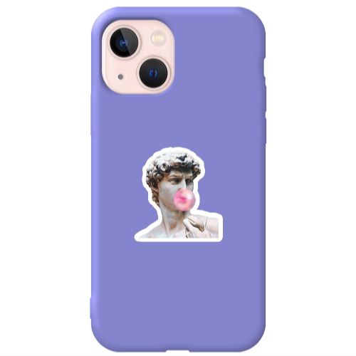 Apple iPhone 13 Bubble Purple Colored Silicone TPU Θήκη
