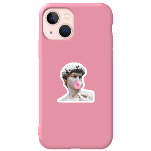 Apple iPhone 13 Bubble Pink Colored Silicone TPU Θήκη