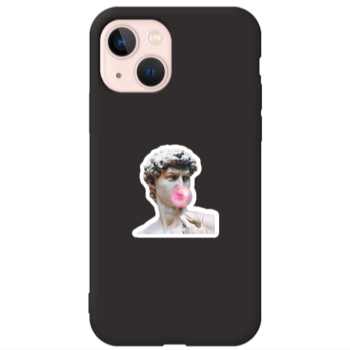 Apple iPhone 13 Bubble Black Colored Silicone TPU Θήκη