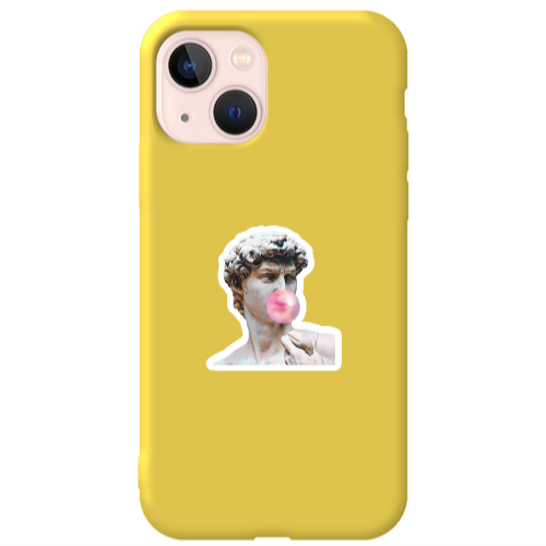 Apple iPhone 13 Bubble Yellow Colored Silicone TPU Θήκη