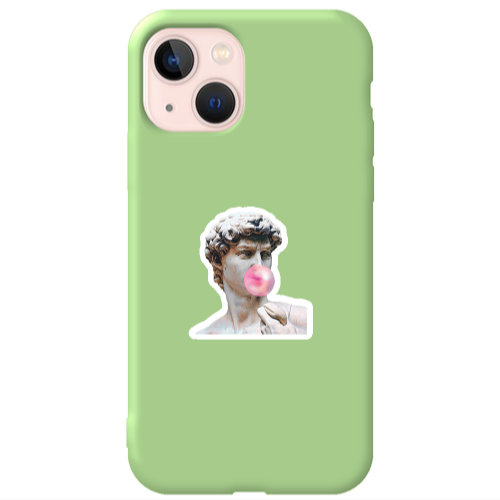 Apple iPhone 13 Bubble Light Green Colored Silicone TPU Θήκη