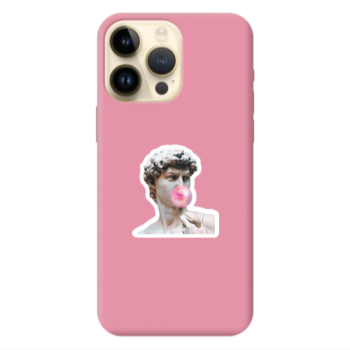 Apple iPhone 13 Pro Max Bubble Pink Colored Silicone TPU Θήκη