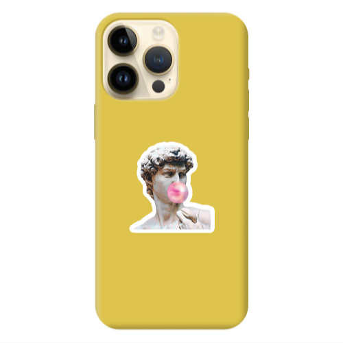 Apple iPhone 13 Pro Max Bubble Yellow Colored Silicone TPU Θήκη