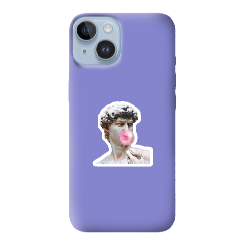 Apple iPhone 14 Plus Bubble Purple Colored Silicone TPU Θήκη