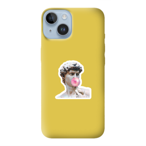Apple iPhone 14 Plus Bubble Yellow Colored Silicone TPU Θήκη