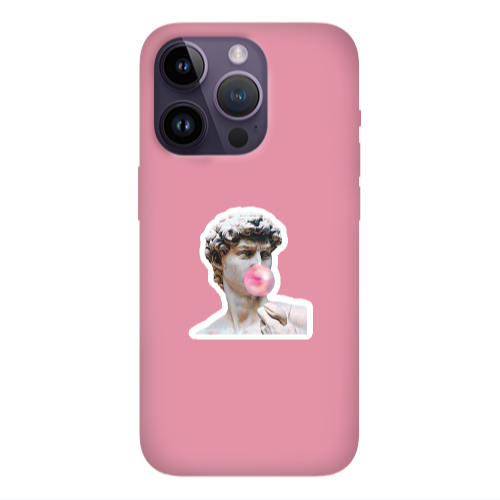 Apple iPhone 14 Pro  Bubble Pink Colored Silicone TPU Θήκη