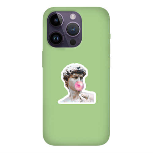 Apple iPhone 14 Pro Max Bubble Light Green Colored Silicone TPU Θήκη
