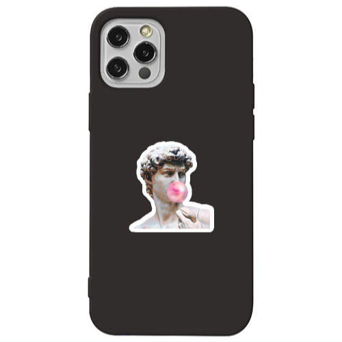 Apple iPhone 13 Pro Bubble Black Colored Silicone TPU Θήκη