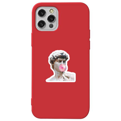 Apple iPhone 13 Pro Bubble Red Colored Silicone TPU Θήκη