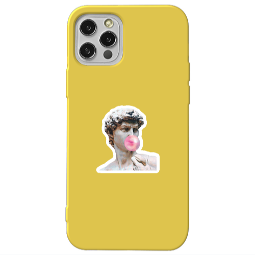 Apple iPhone 13 Pro Bubble Yellow Colored Silicone TPU Θήκη