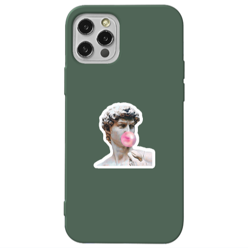 Apple iPhone 13 Pro Bubble Dark Green Colored Silicone TPU Θήκη