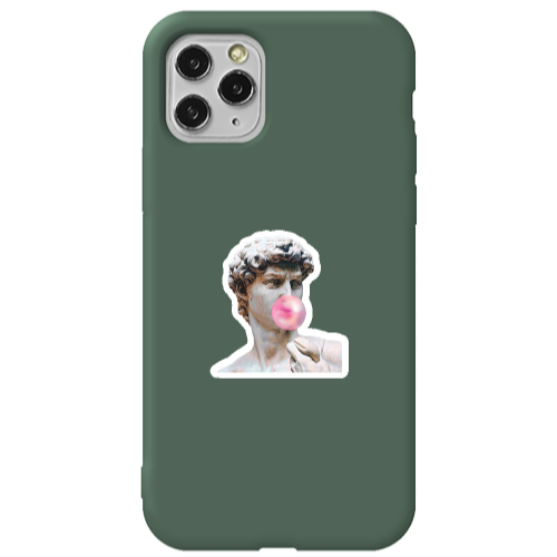 Apple iPhone 11 Pro Max Bubble Dark Green Colored Silicone TPU Θήκη