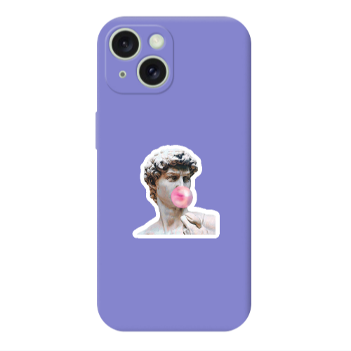 Apple iPhone 15 Plus Bubble Purple Colored Silicone TPU Θήκη