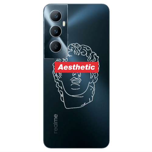 Realme C65 Aesthetic Transparent Silicone TPU Θήκη