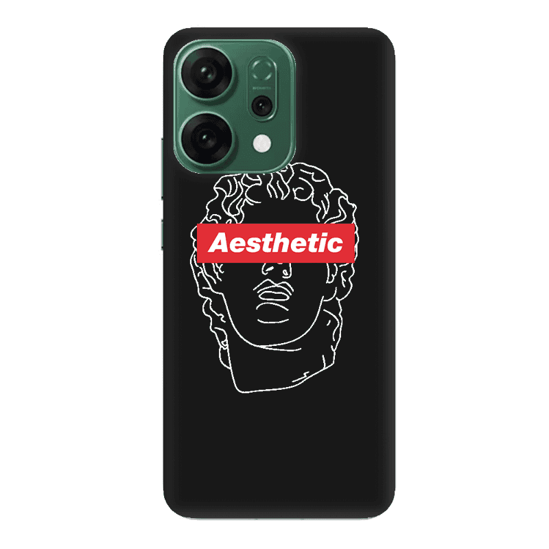 Oppo RENO 14 Aesthetic Black Colored Silicone TPU Θήκη