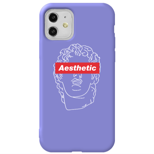 Apple iPhone 11  Aesthetic Purple Colored Silicone TPU Θήκη