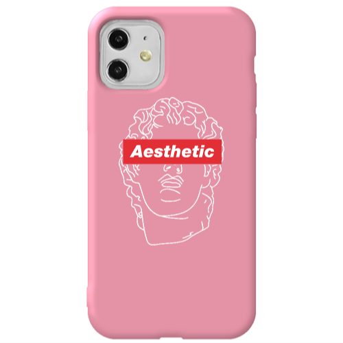 Apple iPhone 11  Aesthetic Pink Colored Silicone TPU Θήκη