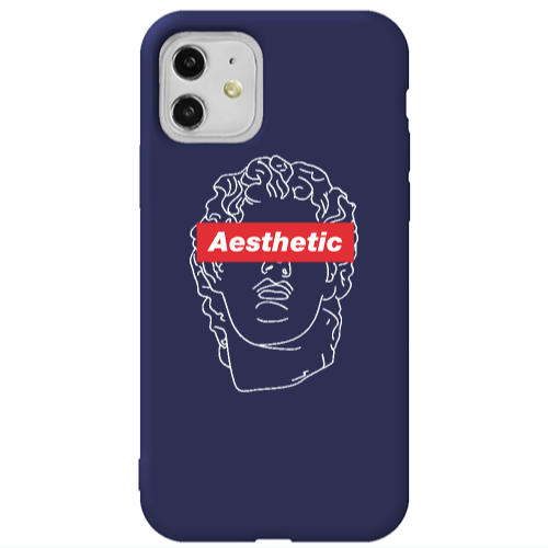 Apple iPhone 11  Aesthetic Dark blue Colored Silicone TPU Θήκη