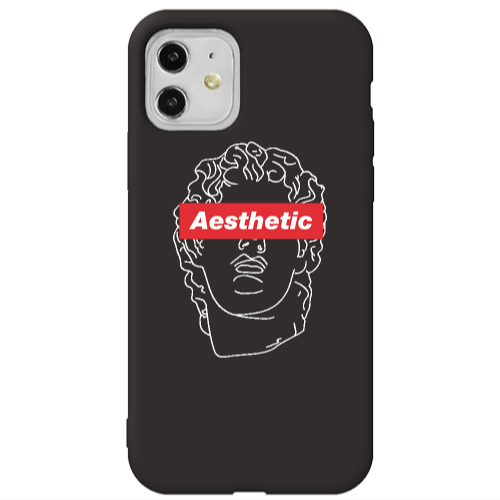 Apple iPhone 11  Aesthetic Black Colored Silicone TPU Θήκη