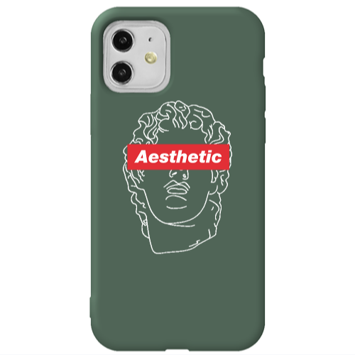 Apple iPhone 11  Aesthetic Dark Green Colored Silicone TPU Θήκη